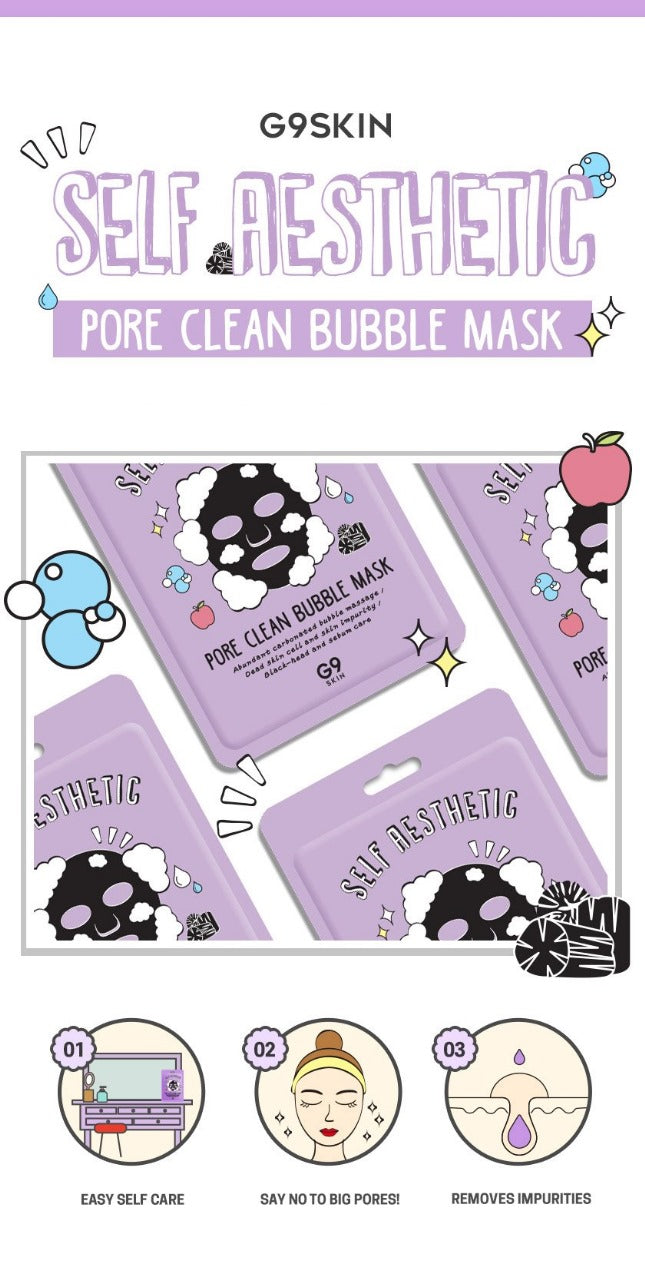 Self Aesthetic Pore Clean Bubble Mask από την  G9 Skin