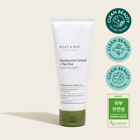 Houttuynia + tea tree cleansing foam by Mary&May