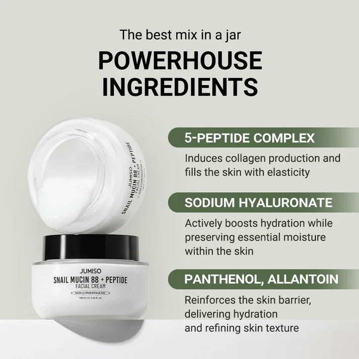 Snail Musin  88 + Peptides Facial Cream by Jumiso