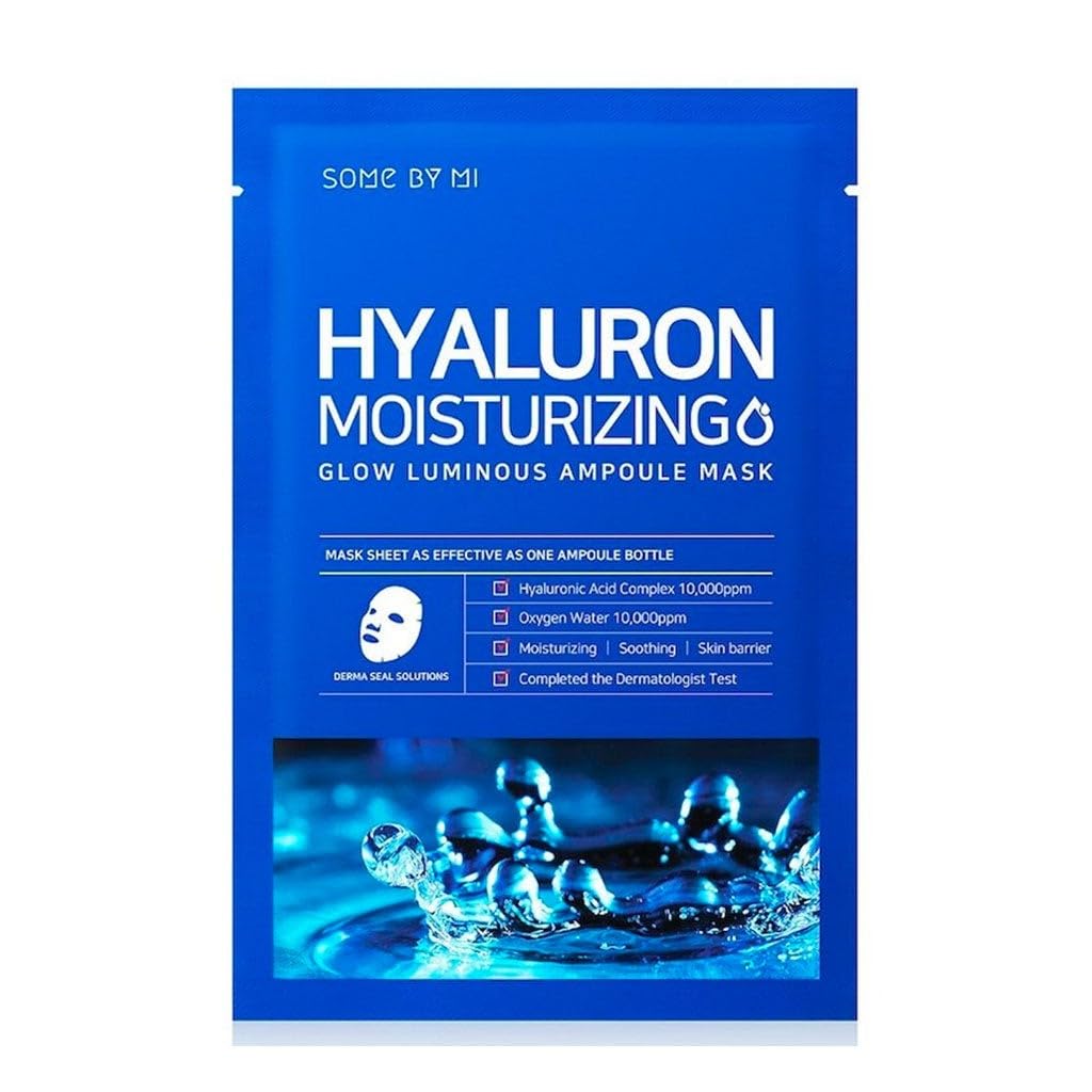 Hyaluron Moisturising Glow Luminus Ampoule Mask by Some By Mi