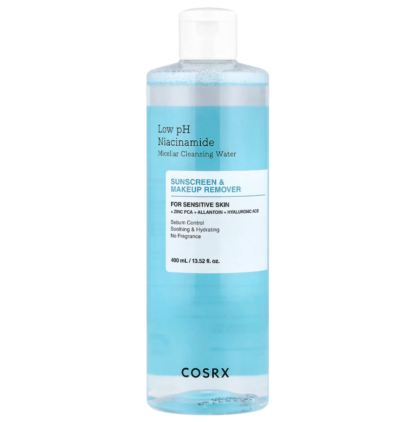 Low pH Niacinamide Micellar Cleansing Water - Sunscreen & Make Up Remover for Sensitive Skin by Cosrx