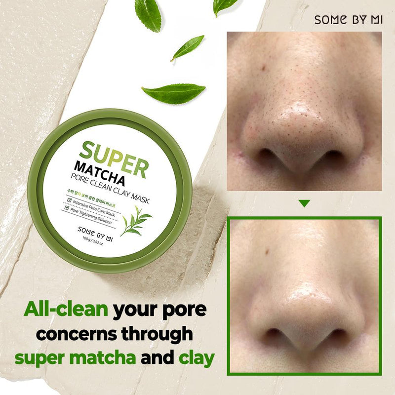 Super matcha pore clean clay mask by Some by mi