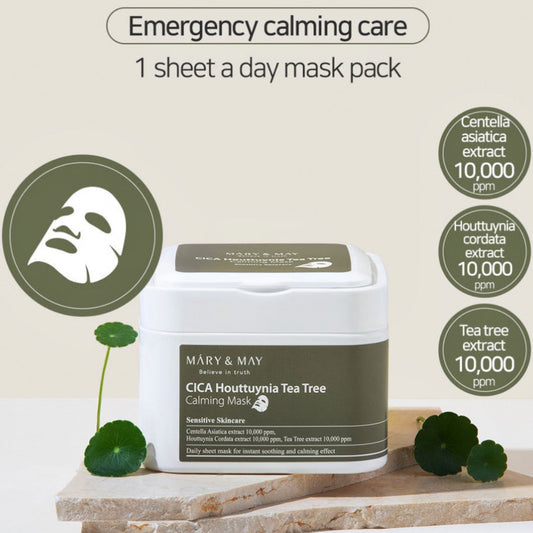 Cica Houttuynia Tea tree Calming mask pack